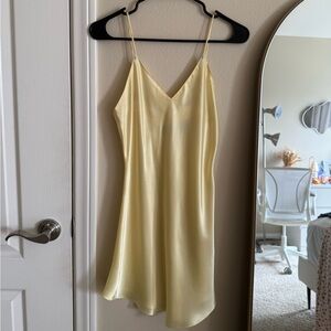 Elegant Yellow Slip Dress